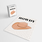 Howdy - Cowboy Hat Neutral Beige Jigsaw Puzzle Gallery Image 2
