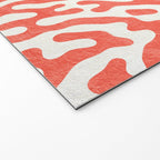 Living Coral Organic Pattern 2 Welcome Mat Gallery Image 2