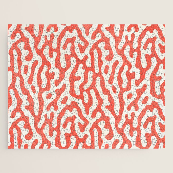 Living Coral Organic Pattern 2 Jigsaw Puzzle Gallery Image 1