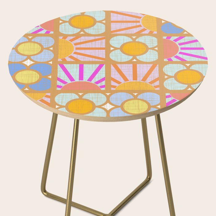 Sun and Blooms Patchwork Side Table Gallery Image 2