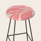 Pink Plant Abstract Landscape Stool Gallery Image 2