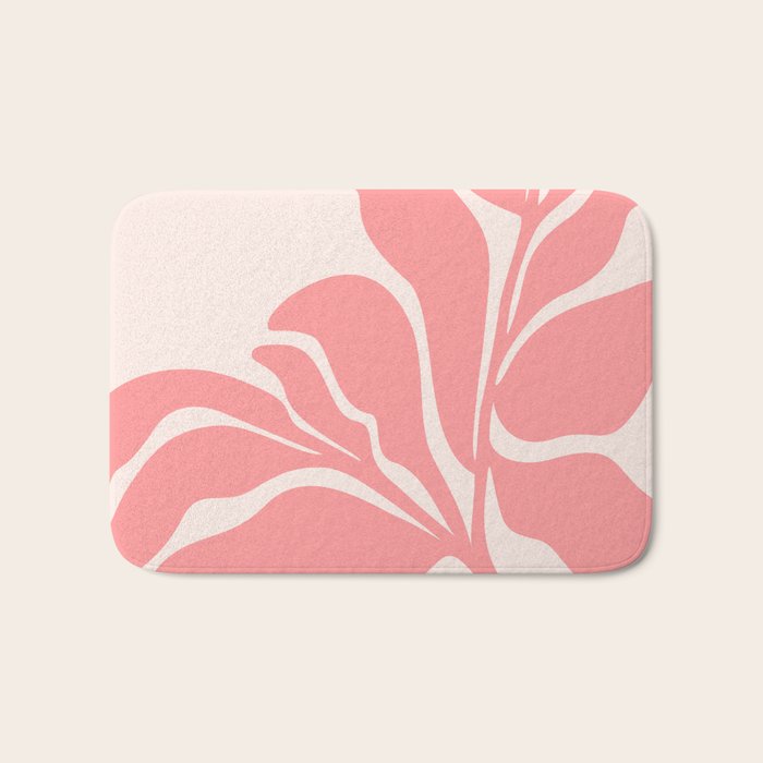 Pink Plant Abstract Landscape Bath Mat Gallery Image 1