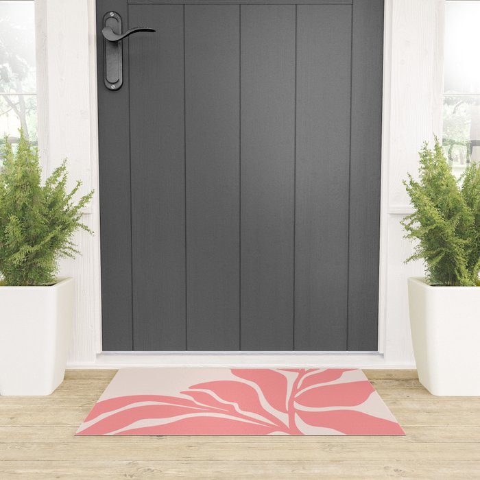 Pink Plant Abstract Landscape Welcome Mat Gallery Image 3