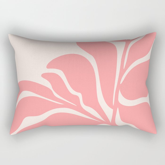 Pink Plant Abstract Landscape Rectangular Pillow Gallery Image 2