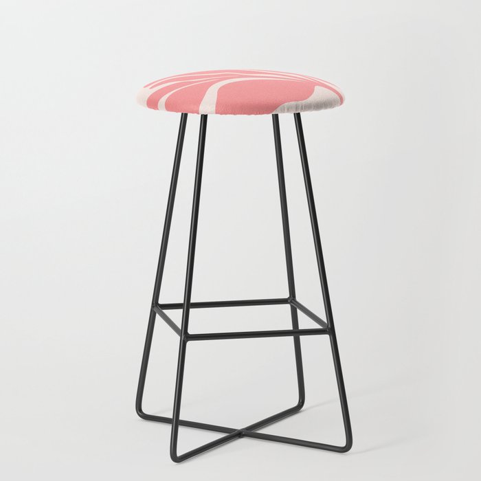 Pink Plant Abstract Landscape Stool Gallery Image 1