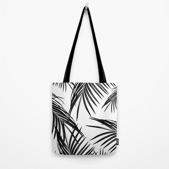 Black Palm Leaves Dream #1 #tropical #decor #art #society6 Tote Bag Gallery Image 2
