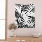 Black Palm Leaves Dream #1 #tropical #decor #art #society6 Wall Tapestry Gallery Image 2