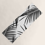 Black Palm Leaves Dream #1 #tropical #decor #art #society6 Yoga Mat Gallery Image 1