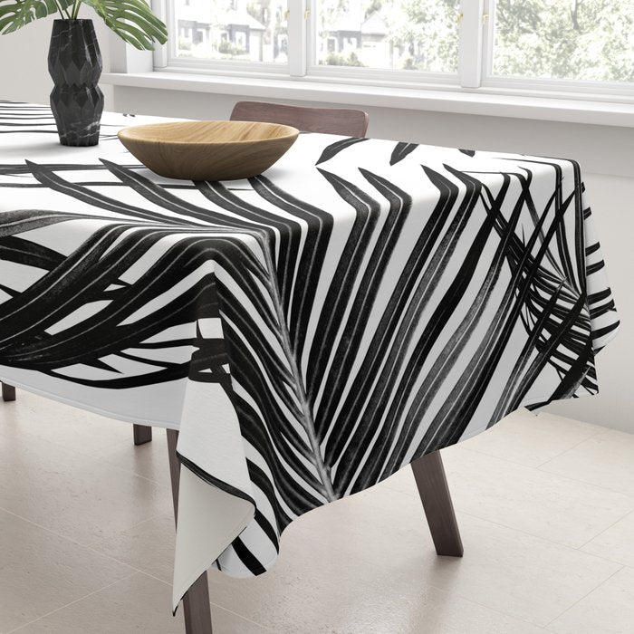 Black Palm Leaves Dream #1 #tropical #decor #art #society6 Tablecloth Gallery Image 3
