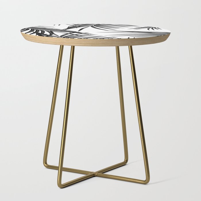 Black Palm Leaves Dream #1 #tropical #decor #art #society6 Side Table Gallery Image 1