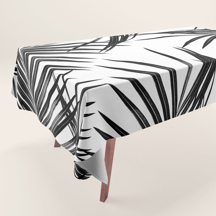 Black Palm Leaves Dream #1 #tropical #decor #art #society6 Tablecloth Gallery Image 1