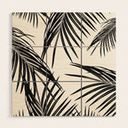 Black Palm Leaves Dream #1 #tropical #decor #art #society6 Wood Wall Art Gallery Image 1