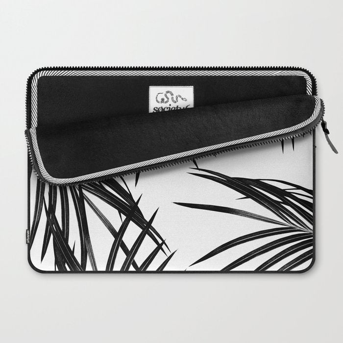 Black Palm Leaves Dream #1 #tropical #decor #art #society6 Laptop Sleeve Gallery Image 2