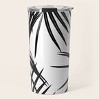 Black Palm Leaves Dream #1 #tropical #decor #art #society6 Travel Mug Gallery Image 1