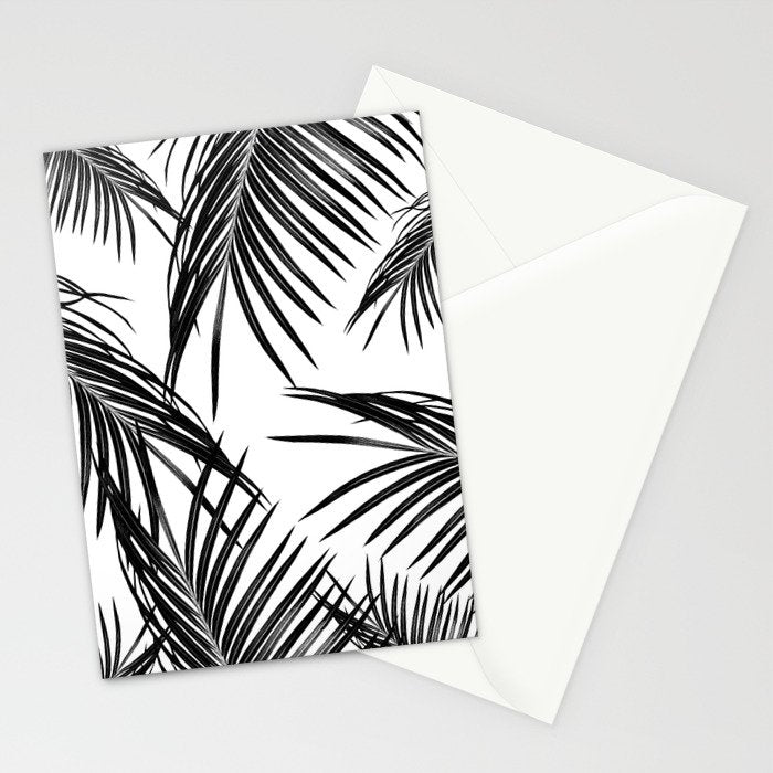 Black Palm Leaves Dream #1 #tropical #decor #art #society6 Stationery Card Gallery Image 2
