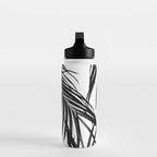Black Palm Leaves Dream #1 #tropical #decor #art #society6 Water Bottle Gallery Image 3