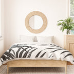 Black Palm Leaves Dream #1 #tropical #decor #art #society6 Duvet Cover Gallery Image 3