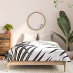 Black Palm Leaves Dream #1 #tropical #decor #art #society6 Comforter Gallery Image 3