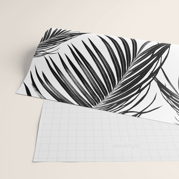 Black Palm Leaves Dream #1 #tropical #decor #art #society6 Wrapping Paper Gallery Image 2