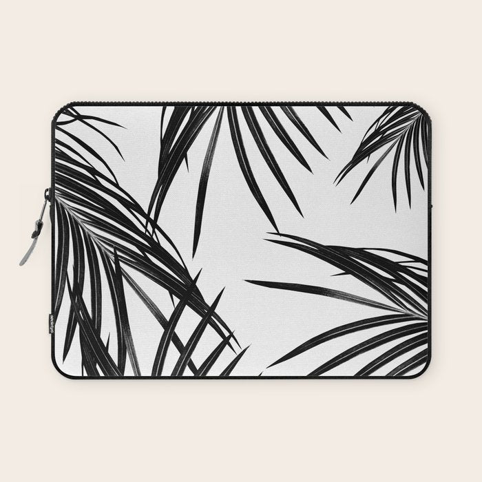 Black Palm Leaves Dream #1 #tropical #decor #art #society6 Laptop Sleeve Gallery Image 1