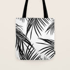 Black Palm Leaves Dream #1 #tropical #decor #art #society6 Tote Bag Gallery Image 1