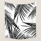 Black Palm Leaves Dream #1 #tropical #decor #art #society6 Wall Tapestry Gallery Image 4