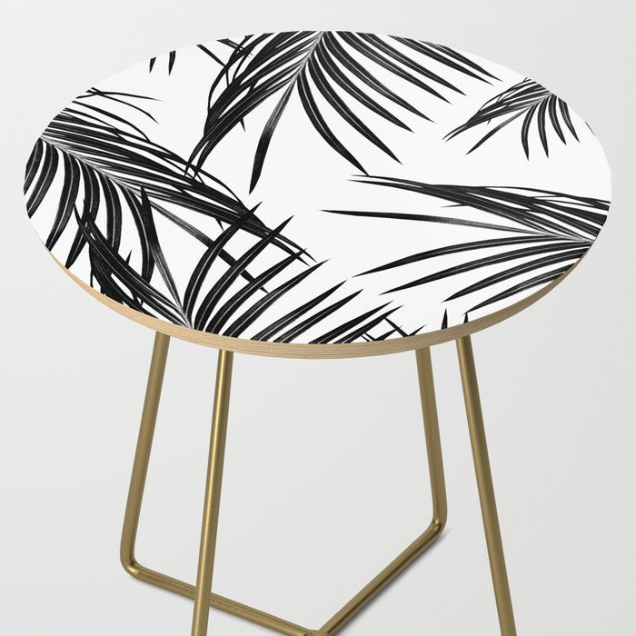 Black Palm Leaves Dream #1 #tropical #decor #art #society6 Side Table Gallery Image 2