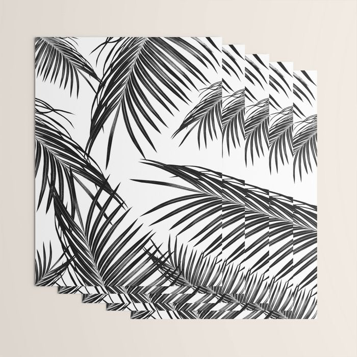 Black Palm Leaves Dream #1 #tropical #decor #art #society6 Wrapping Paper Gallery Image 3