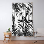 Black Palm Leaves Dream #1 #tropical #decor #art #society6 Window Curtain Gallery Image 5