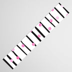 Blush pink black watercolor modern stripes polka dots Table Runner Gallery Image 3
