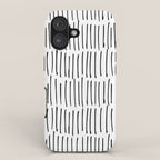 Boho Wall Art, Black and White, Line Art iPhone Case Gallery Image 1