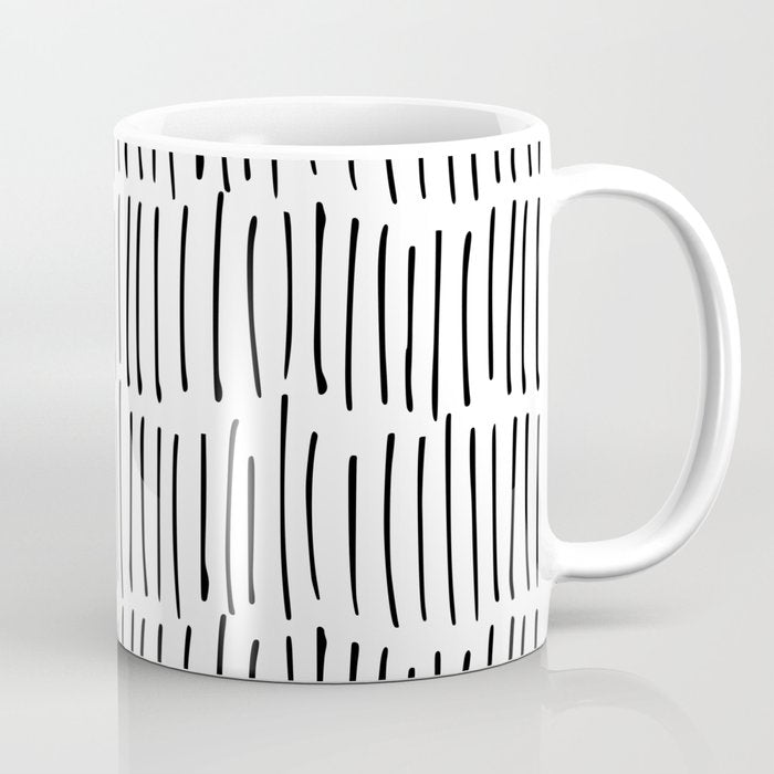 Boho Wall Art, Black and White, Line Art Coffee Mug Gallery Image 1