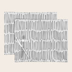 Boho Wall Art, Black and White, Line Art Placemat Gallery Image 1