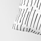 Boho Wall Art, Black and White, Line Art Pillow Sham Gallery Image 4