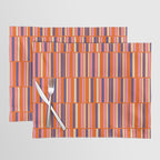 Pop Mod Color Boxes Geometric Retro Contemporary Pattern Orange Blue Pink Placemat Gallery Image 1