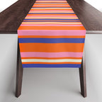 Pop Mod Color Boxes Geometric Retro Contemporary Pattern Orange Blue Pink Table Runner Gallery Image 1