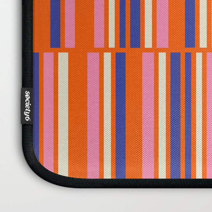 Pop Mod Color Boxes Geometric Retro Contemporary Pattern Orange Blue Pink Laptop Sleeve Gallery Image 3