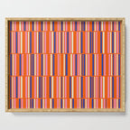 Pop Mod Color Boxes Geometric Retro Contemporary Pattern Orange Blue Pink Serving Tray Gallery Image 1