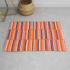 Pop Mod Color Boxes Geometric Retro Contemporary Pattern Orange Blue Pink Rug Gallery Image 1