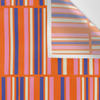Pop Mod Color Boxes Geometric Retro Contemporary Pattern Orange Blue Pink Wall Tapestry Gallery Image 3