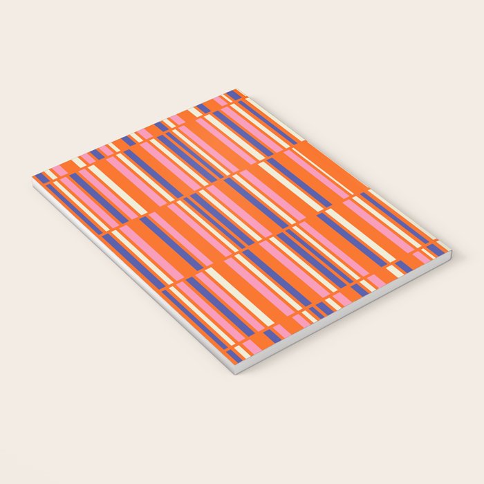 Pop Mod Color Boxes Geometric Retro Contemporary Pattern Orange Blue Pink Notebook Gallery Image 3