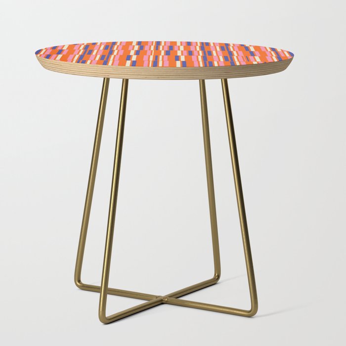 Pop Mod Color Boxes Geometric Retro Contemporary Pattern Orange Blue Pink Side Table Gallery Image 1