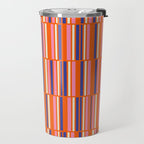 Pop Mod Color Boxes Geometric Retro Contemporary Pattern Orange Blue Pink Travel Mug Gallery Image 2