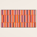 Pop Mod Color Boxes Geometric Retro Contemporary Pattern Orange Blue Pink Desk Mat Gallery Image 3