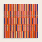 Pop Mod Color Boxes Geometric Retro Contemporary Pattern Orange Blue Pink Wood Wall Art Gallery Image 1