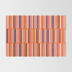 Pop Mod Color Boxes Geometric Retro Contemporary Pattern Orange Blue Pink Rug Gallery Image 2