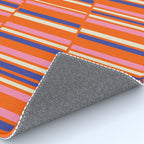 Pop Mod Color Boxes Geometric Retro Contemporary Pattern Orange Blue Pink Rug Gallery Image 4