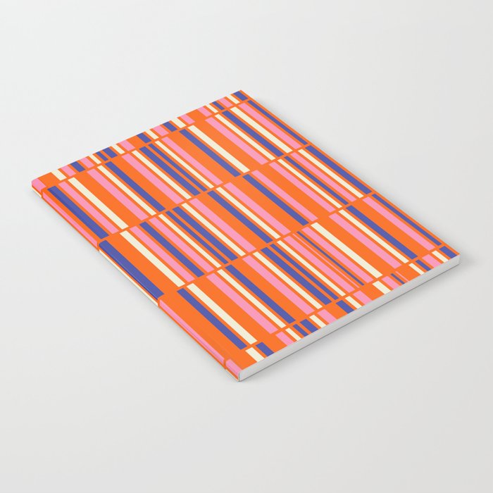 Pop Mod Color Boxes Geometric Retro Contemporary Pattern Orange Blue Pink Notebook Gallery Image 1