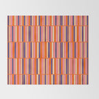 Pop Mod Color Boxes Geometric Retro Contemporary Pattern Orange Blue Pink Throw Blanket Gallery Image 2