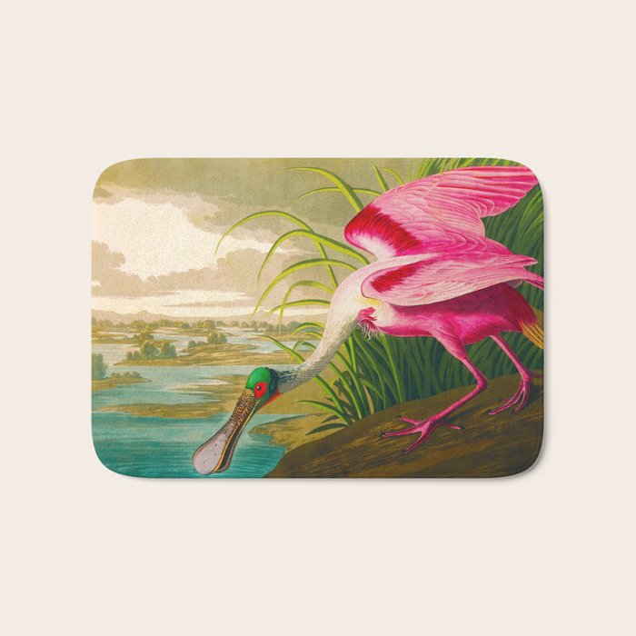 Roseate Spoonbill Bird pink Bath Mat Gallery Image 1